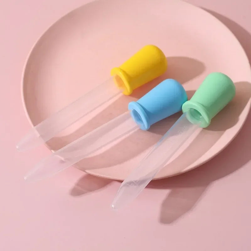 Silicone Baby Medication Dropper Straw 5pcs – Safe Dispenser Baby Medicine Dispenser Qme