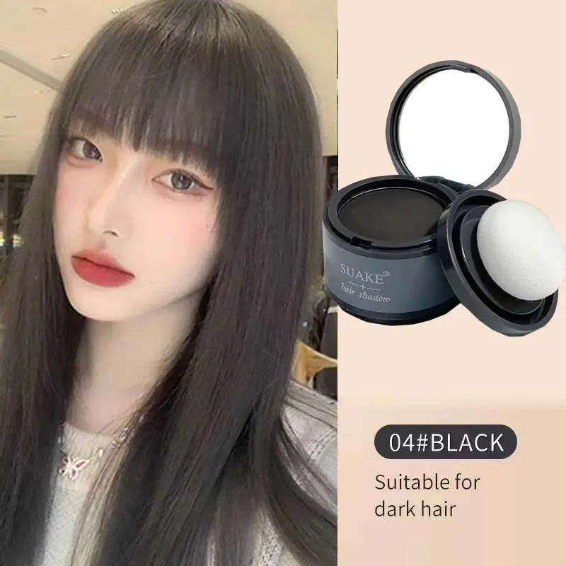 Waterproof Hairline Powder Root Touch-Up – 4 Shades | Qme Hairline Coverage Powder Qme 01-black