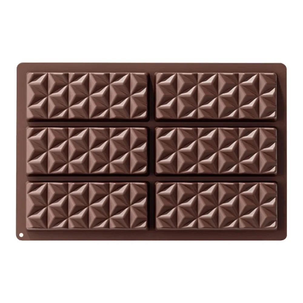6-Cell Silicone Triangle Diamond Mould – Chocolate & Candy DIY Silicone Candy Mould Qme