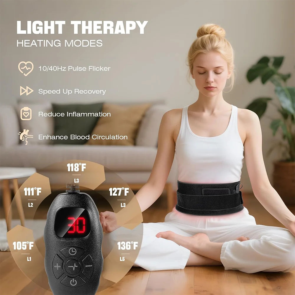 Red Light Therapy Belt 660nm 850nm – Wearable Infrared LED Wrap Red Light Therapy Belt Qst
