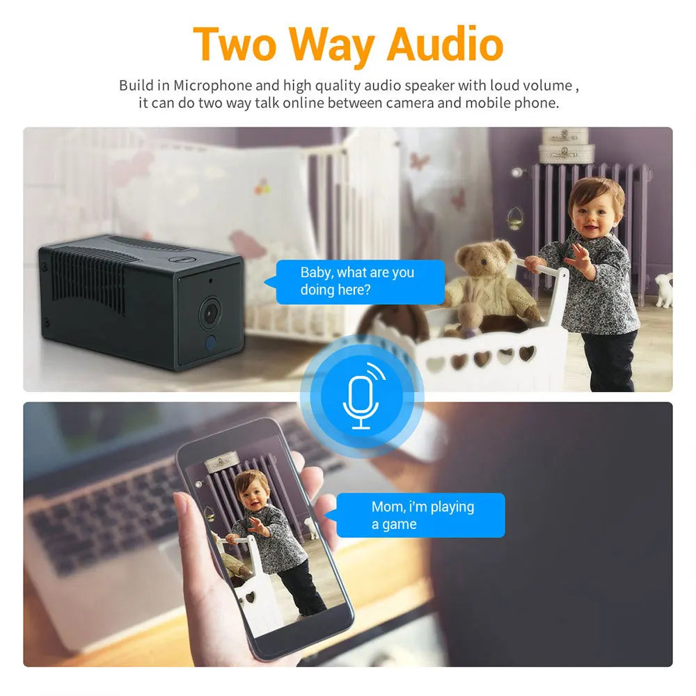 ESCAM G17 1080P Mini WiFi Security Camera | Rechargeable WiFi Security Camera Qme
