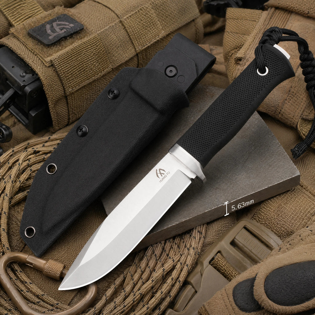 HUANGFU Portable Camping Knife – Steel Outdoor Blade for Hiking Camping Knife Qst S1