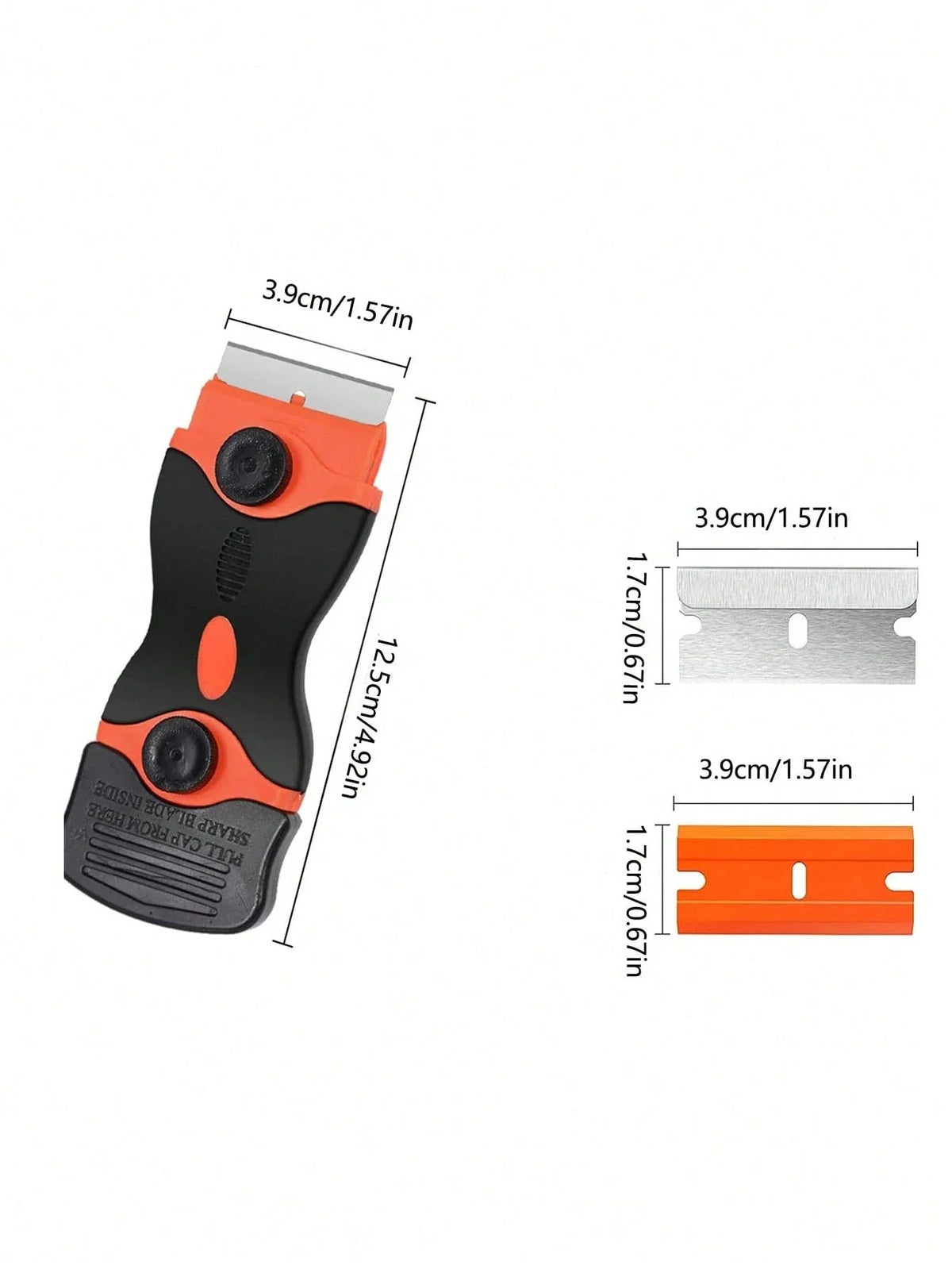 Double Edge Razor Blade Scraper – Remove Labels, Stickers & Decals Blade Scraper Tool Qme