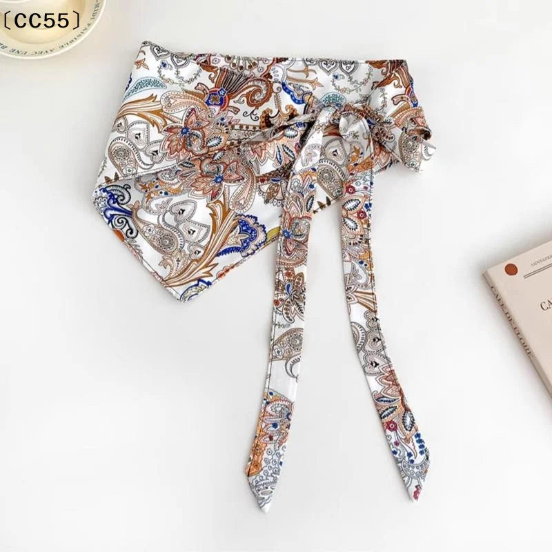 Vintage Ethnic Cashew Flower Scarf Waist Belt for Women Women's Waist Belt Qst