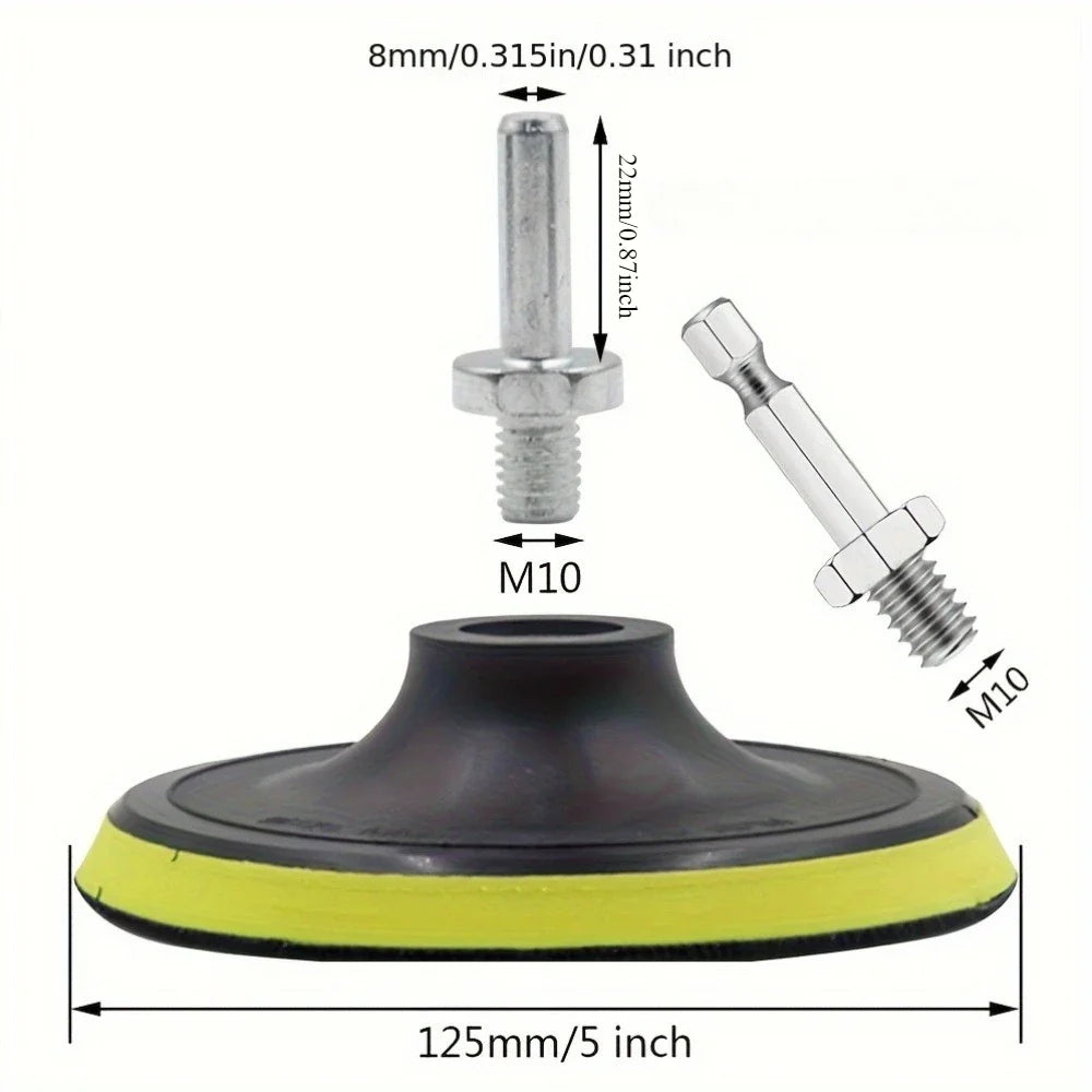Hexagonal Threaded Drill Adapter Sanding Pad for Grinders Drill Adapter Qme