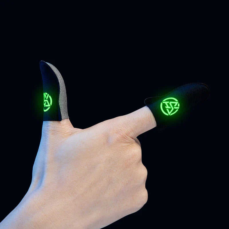 Luminous Finger Thumb Sleeve Gloves – Breathable & Sweat-Proof Gaming Finger Sleeves Qme