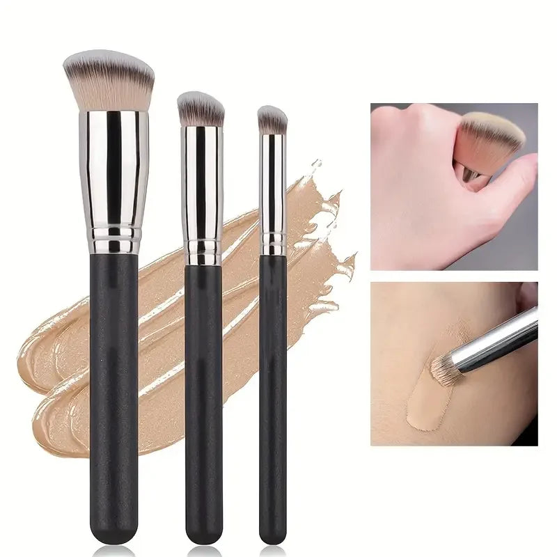 Dense Foundation Concealer Contour Blush Makeup Brush | Qme Makeup Brush Qme 170 and 270 and 370