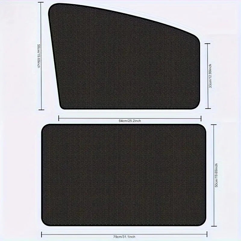 Retractable Magnetic Mesh Car Sunshade – RV Window Insulation Car Window Sunshade Qme