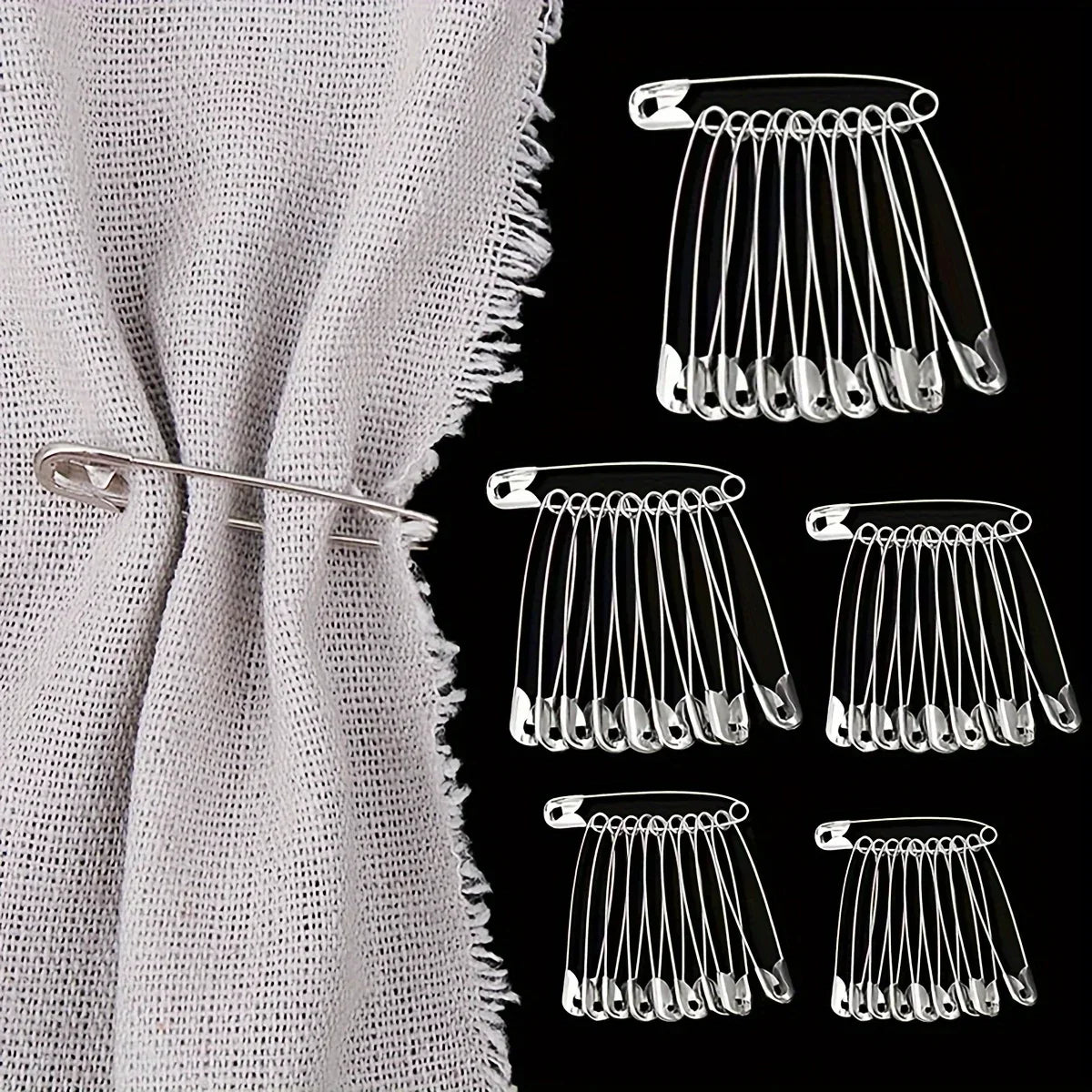 Safety Pins Set – DIY Sewing & Craft Supplies | 4 Colors Safety Pins Set Qme