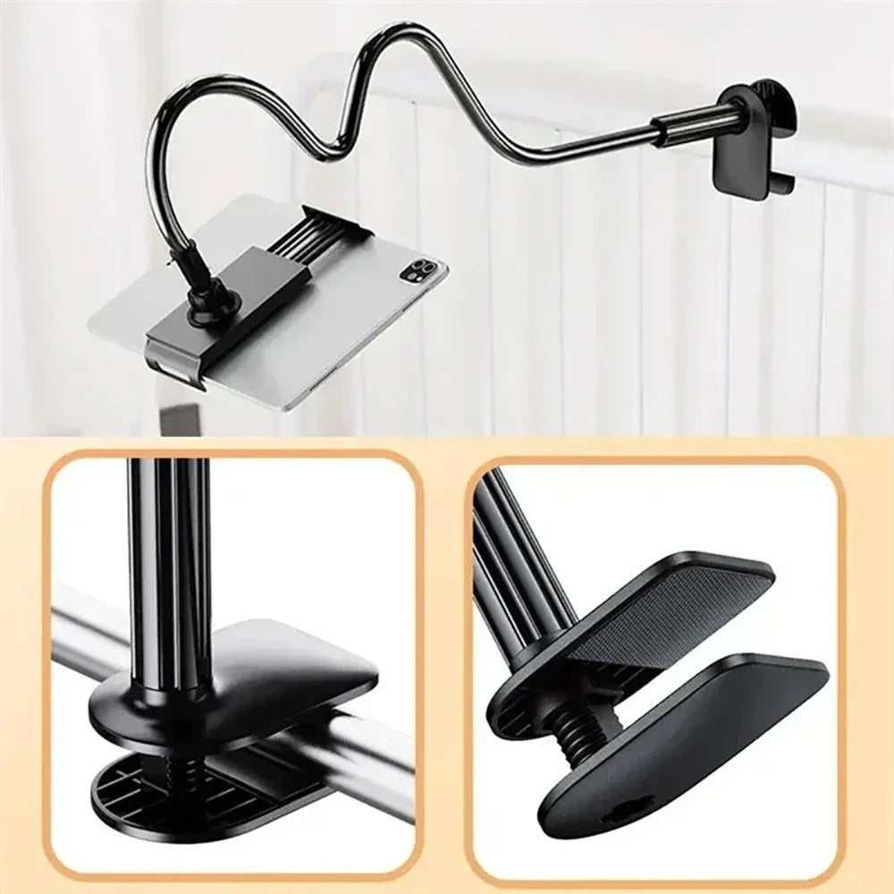 Flexible Gooseneck Tablet & Phone Stand – Aluminum Alloy Holder Gooseneck Phone Stand Qme