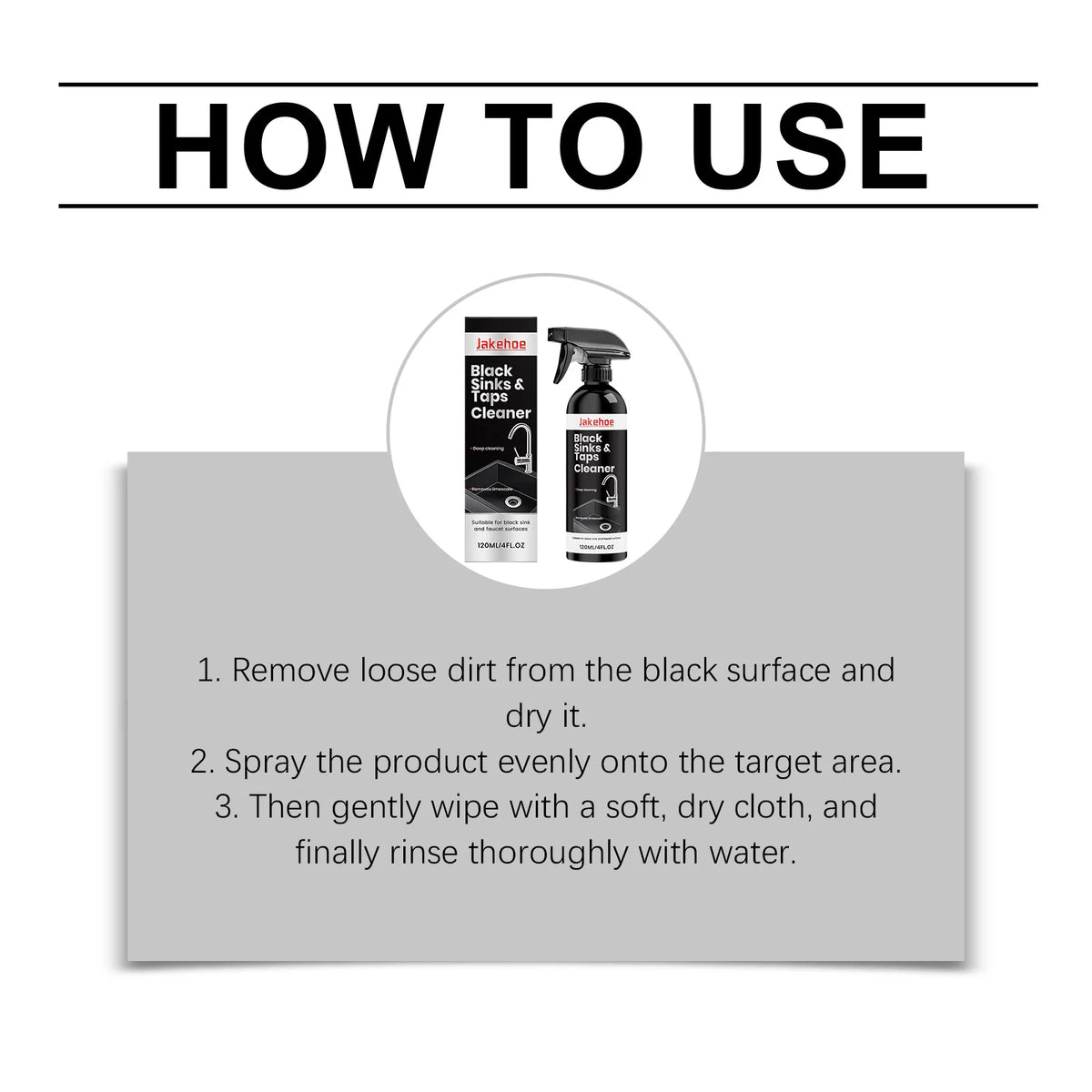 JAKEHOE 120ml Limescale & Water Stain Remover Spray Descaling Spray Qst