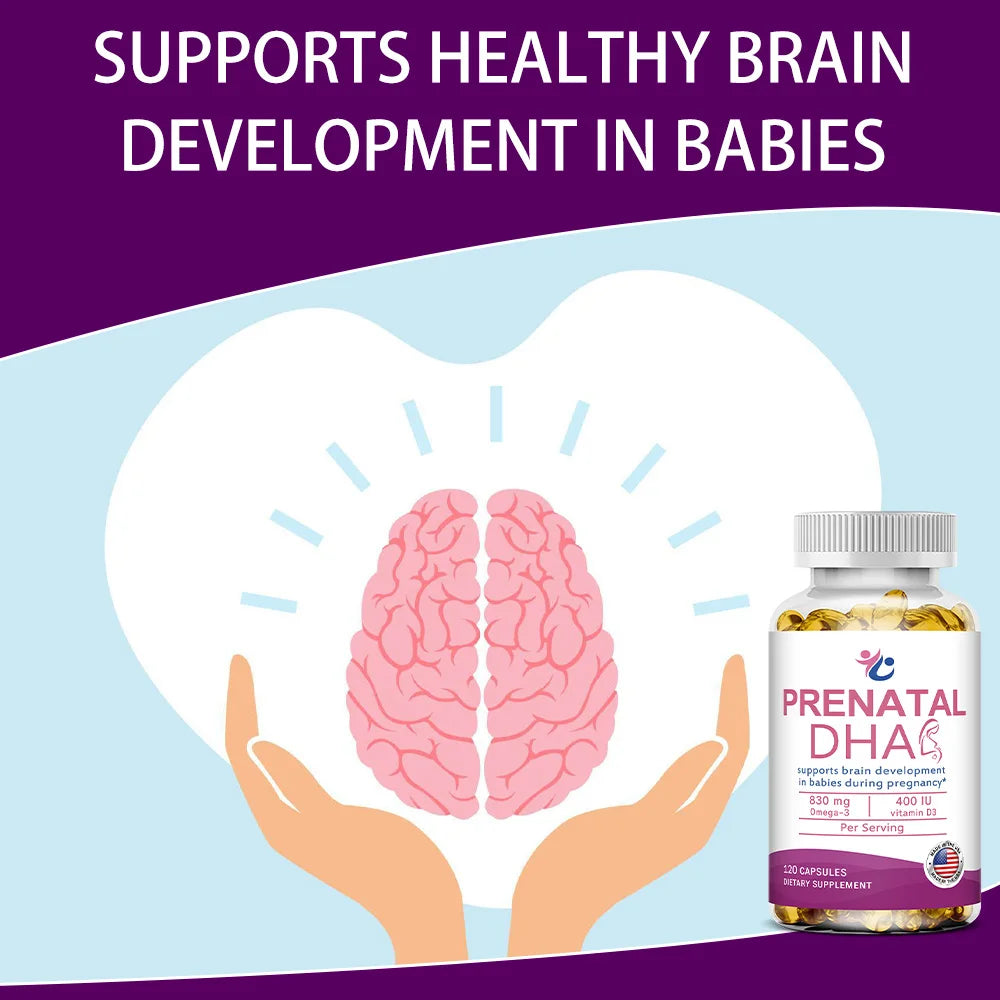 Prenatal Omega-3 DHA EPA & Vitamin D3 Capsules | Fearathe Prenatal Supplement Qst