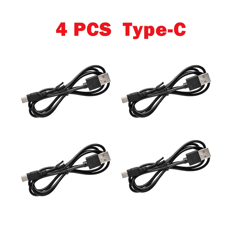 EJEAS Charging Cable – 3.5mm & USB-C for V6 Pro+ / V4 Plus Headset Charging Cable Qst 4 PCS Type-c
