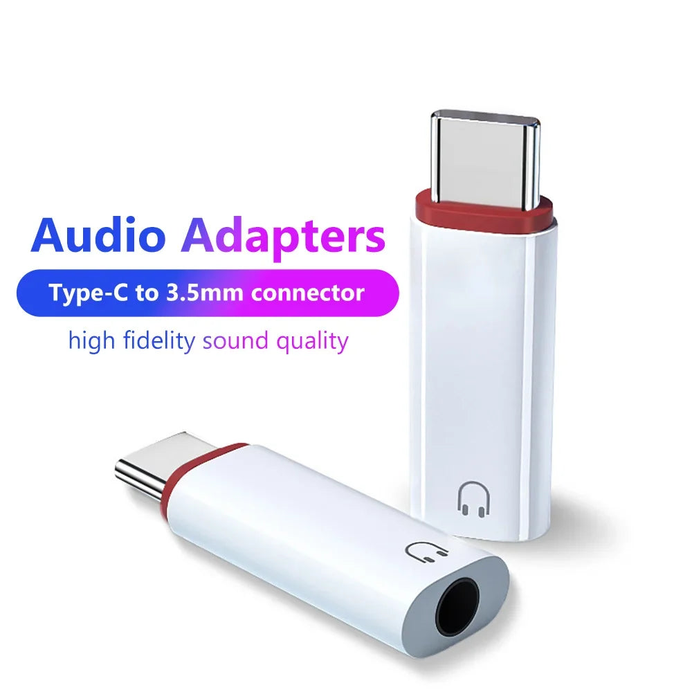 USB-C to 3.5mm Audio Adapter – Wired Headphone Jack Converter Audio Adapter Qme