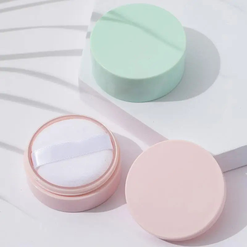 5g Refillable Loose Powder Jar with Sifter Lid & Puff Powder Jar Container Qst