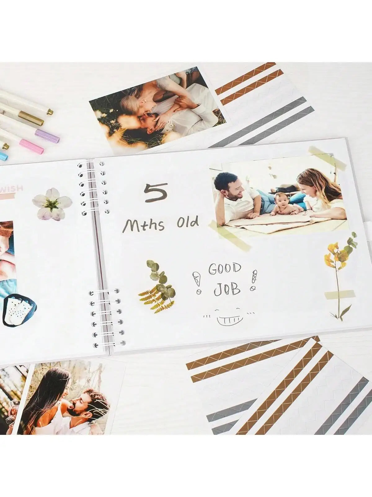 DIY Scrapbook Photo Album 40 Pages – Large Capacity Keepsake DIY Scrapbook Album Qme