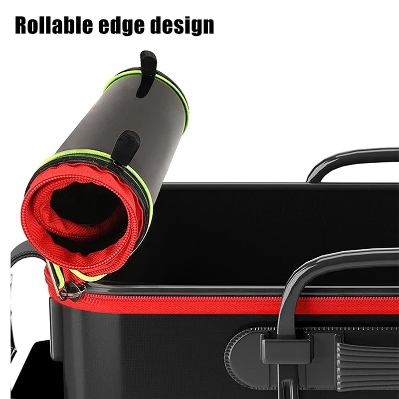 Foldable EVA Fishing Bucket – Portable Multifunctional Fish Box Foldable Fishing Bucket Qme