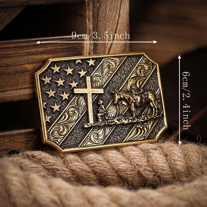 Western Belt Buckle – Vintage Cowboy Rodeo Silver | Men & Women Western Belt Buckle Qst A13