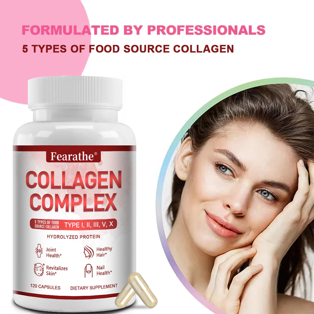 VITALXTRA Multiple Collagen Complex – Skin, Hair, Nails & Joints Collagen Supplement Qst