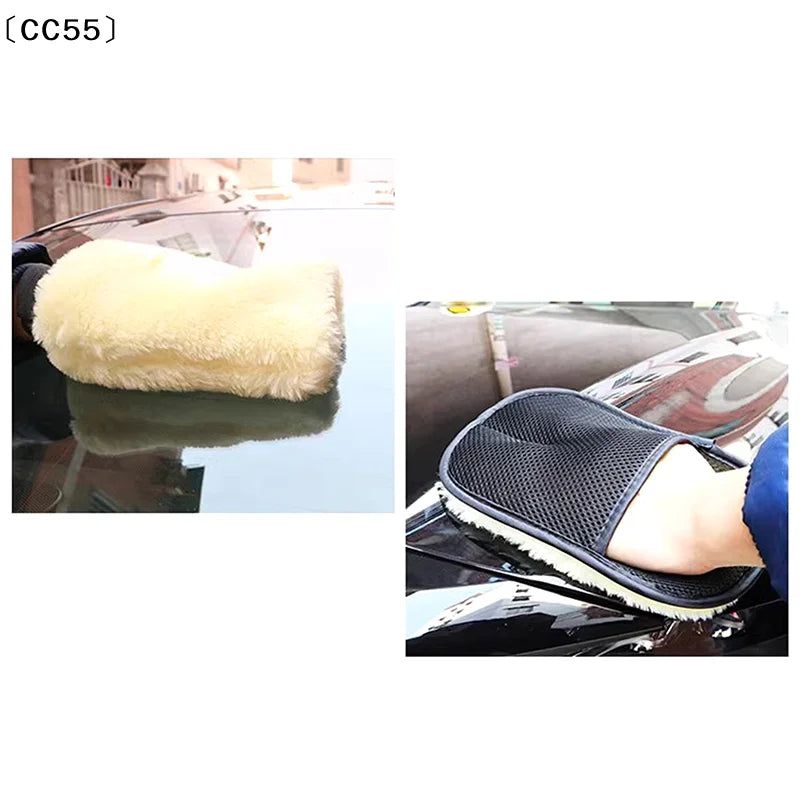 Microfiber Car Wash Mitt – Soft Wool Polishing Glove Car Wash Mitt Qst