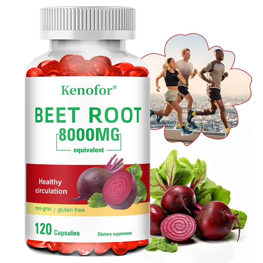 Beetroot Extract Capsules with Black Pepper | Energy & Endurance Herbal Supplement Capsules Qst