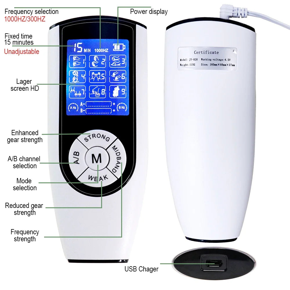 TENS EMS Muscle Stimulator – Digital Pulse Body Massager TENS EMS Massager Qst