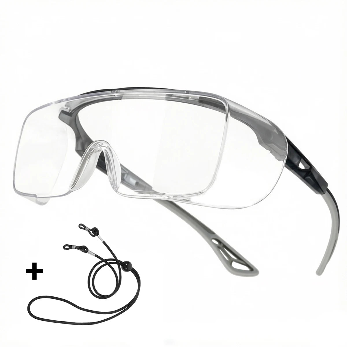VOPHA HM6 Safety Glasses Over Glasses ANSI Z87.1 Anti-Fog Safety Over-Glasses Qst Black