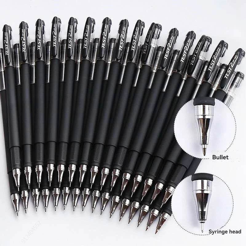 Gel Pens Set 0.5mm Needle Tip Black Blue Red Refill – 12 Colors Gel Pen Set Qme