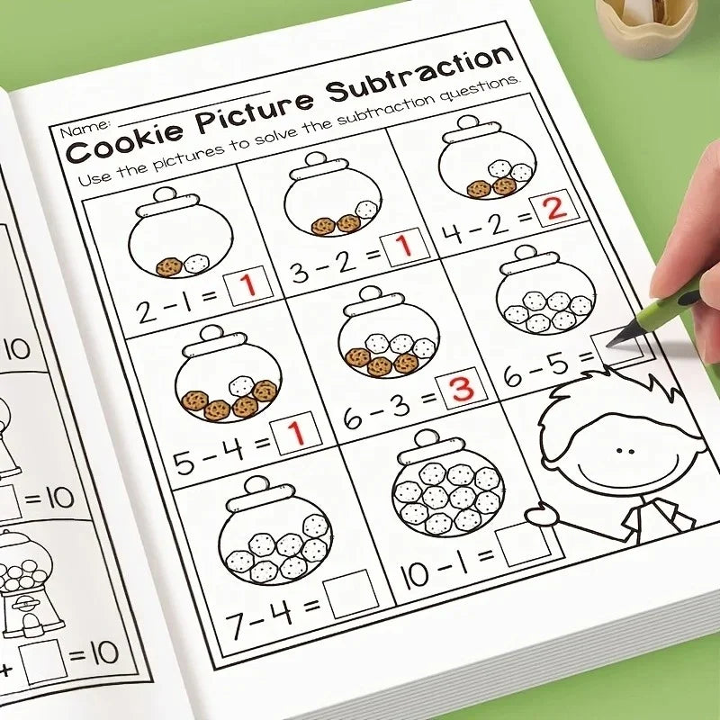 32-Page Kids Math Workbook – Addition & Subtraction Activities Kids Math Workbook Qme