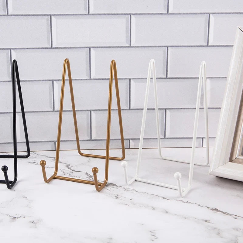 Iron Art Display Stand – Magazine, Photo Frame & Dish Rack Tabletop Display Stand Qme