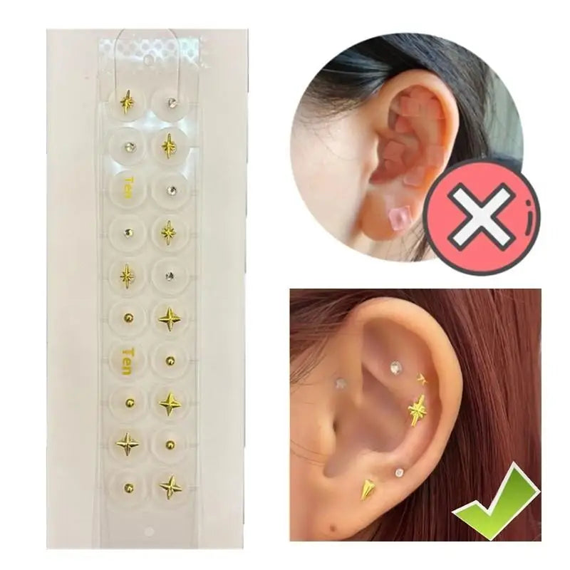 Star Shape Auricular Ear Acupressure Stickers – 20 Patches Acupressure Ear Patches Qst