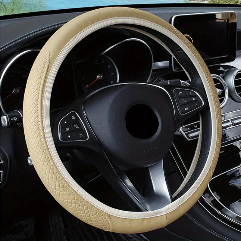 Braided Steering Wheel Cover – 7 Colors | Car Accessories Steering Wheel Cover Qme