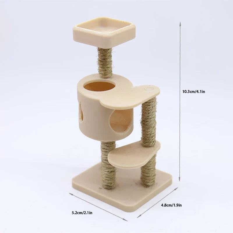1:12 Dollhouse Miniature Cat Climbing Frame Wood Model Dollhouse Miniature Prop Qme