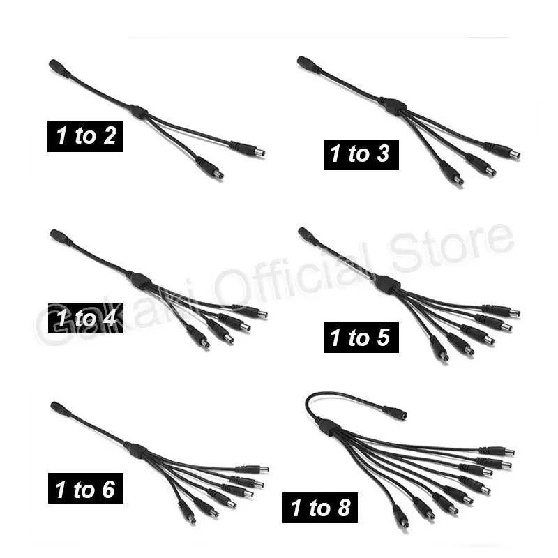 DC 5.5x2.1mm Y Splitter Cable 1-to-2 Power Adapter | Qme DC Power Splitter Cable Qme