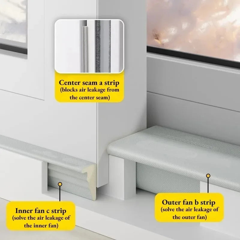 TPU Window & Door Seal Strip – Windproof, Dustproof, 7.5m Window Door Seal Strip Qme
