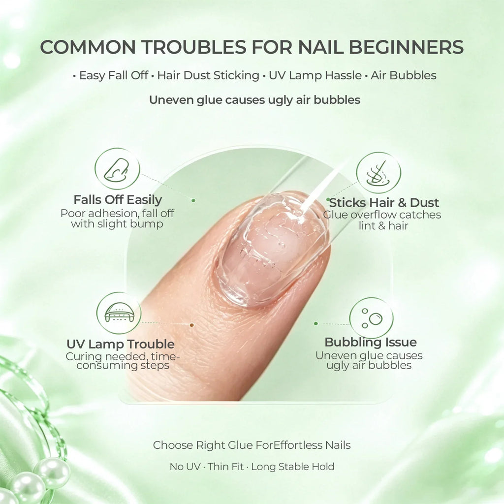 Nail Glue & Gel Remover Set – Quick Dry Plant-Based Formula Nail Glue & Remover Qme