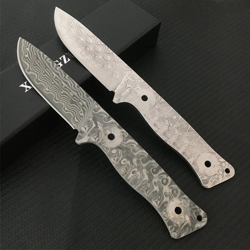 Swayboo VG10 Damascus Steel Knife Blank – DIY Fixed Blade Knife Blank Qst