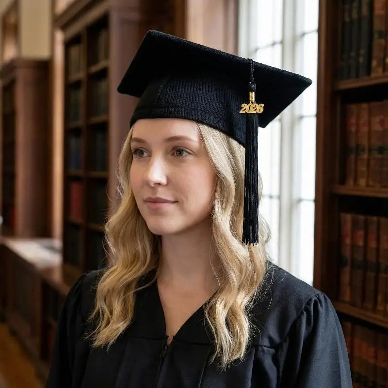2026 Graduation Cap with Tassel – Unisex Bachelor Degree Hat Graduation Cap Qme