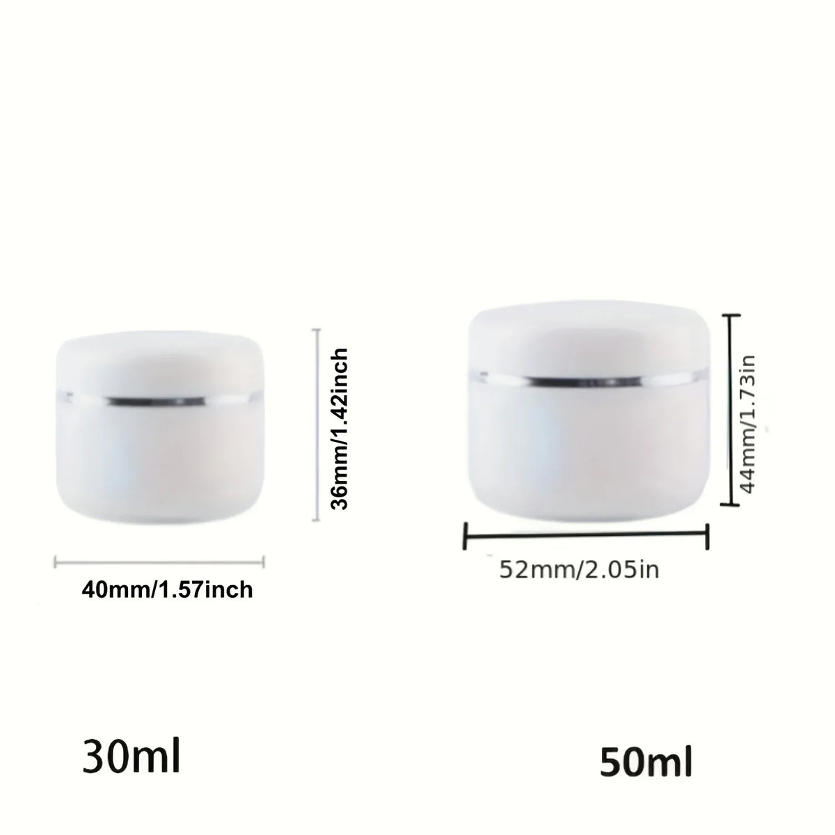 White Plastic Cosmetic Jars Twist-Top Lids | Travel Sample Jars Cosmetic Travel Jars Qme
