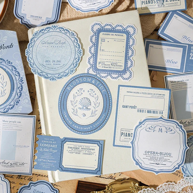 Vintage Label Memo Pad 20 Sheets – Junk Journal Deco Material Journal Deco Paper Qme