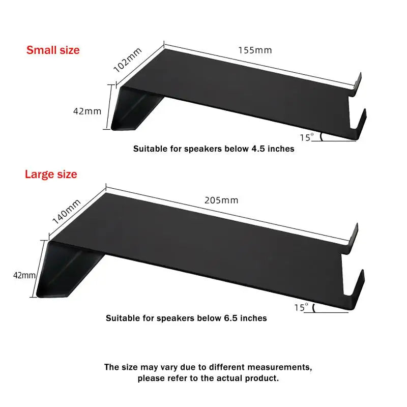 Heavy Duty Metal Desktop Speaker Stand – Anti-Slip Base Bracket Speaker Stand Bracket Qme
