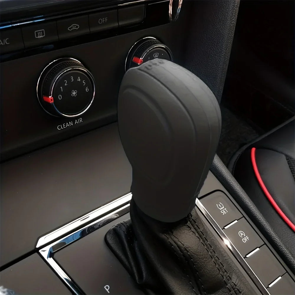 Silicone Gear Shifter Cover – Soft Protective Car Knob Wrap Gear Shifter Cover Qme