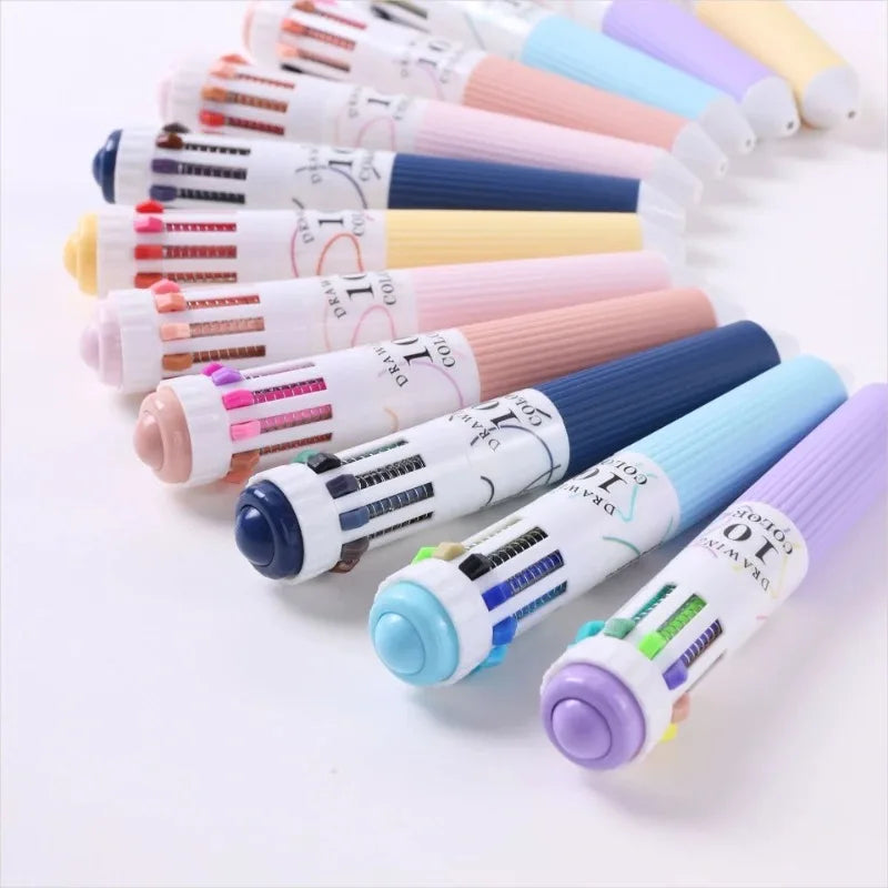 LANGUO 120 Colors Retractable Ballpoint Pen Set – Fine Point Ballpoint Pen Set Qme