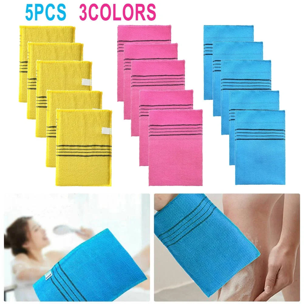 Exfoliating Body Scrub Glove – Korean Bath Washcloth Mitt Exfoliating Scrub Glove Qme