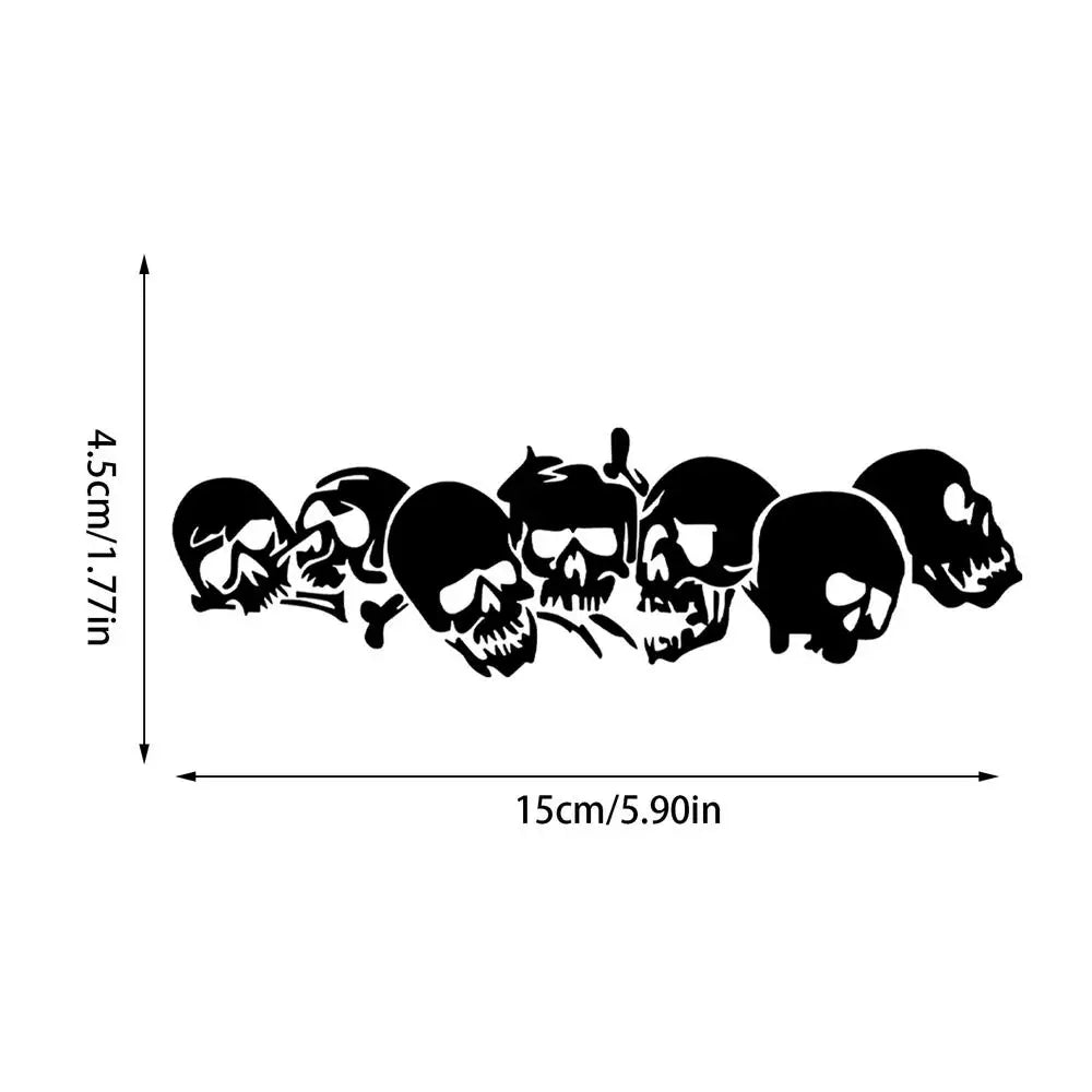 Reflective Skull Car & Motorcycle Decal – Halloween Sticker Car Decal Sticker Qst black