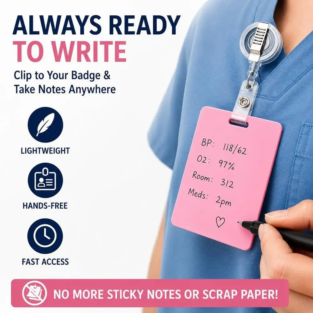 Erasable Reusable Sticky Badge Notes – Wipeable Writing Labels Reusable Sticky Labels Qme