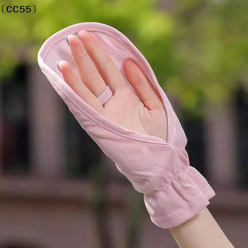 Women's UV Protection Driving & Cycling Gloves – Short Style Sun Protection Gloves Qst