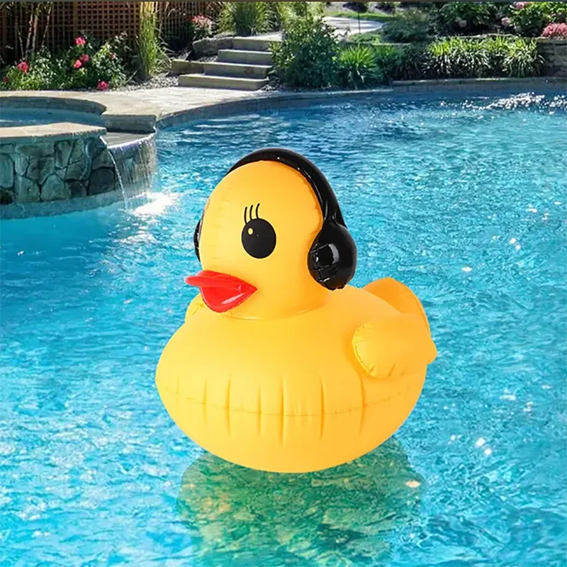 Solar RGB LED Little Duck Floating Pool Light | Inflatable PVC Floating Pool Light Qme