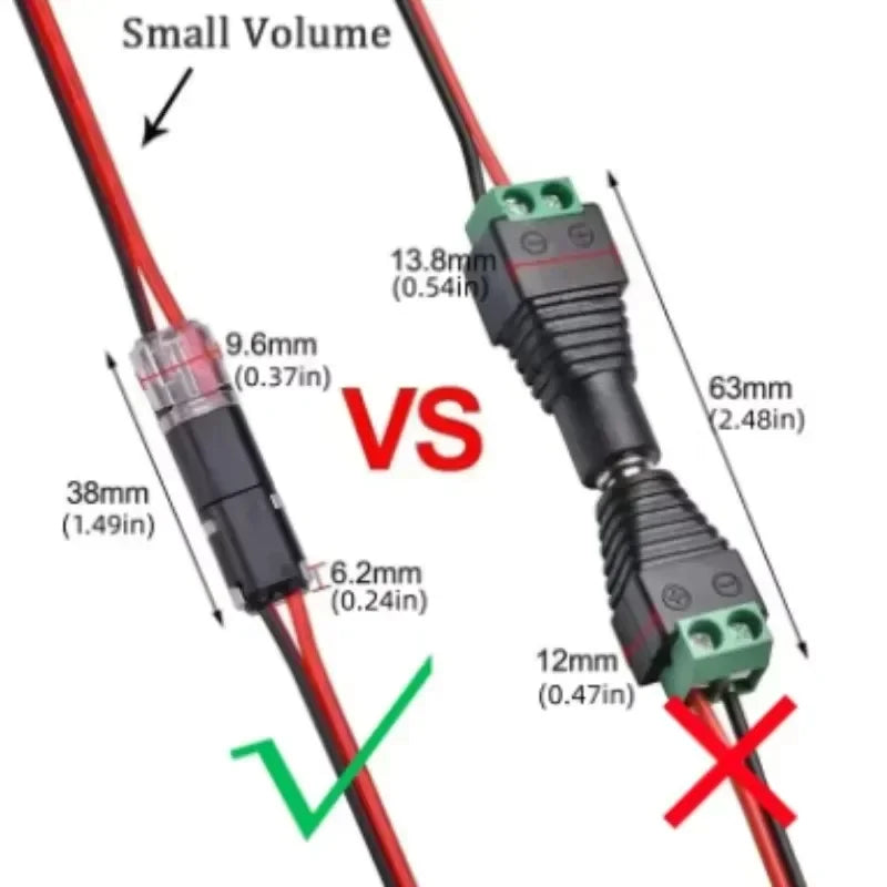 Waterproof 2-Pin Wire Connector | ABS Car Electrical Snap Waterproof Wire Connector Qme