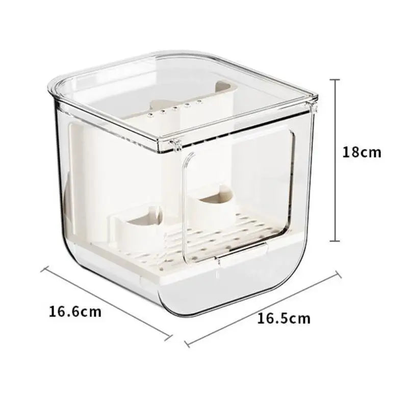 Automatic Bird Feeder Transparent Double Slot Hanging Cage Automatic Bird Feeder Qst Default Title